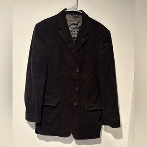 Elegant Dark Brown Corduroy Blazer